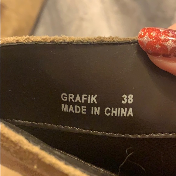 Slouch brown suede fringe boots from Aldo💓 - Picture 4 of 5